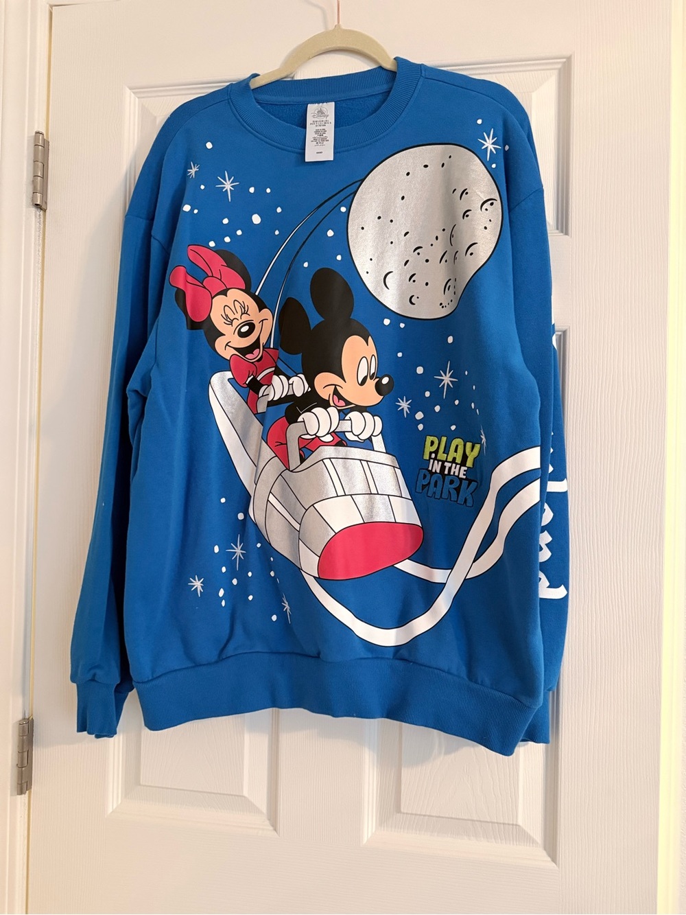 Disney Blue Mickey & Minnie Space Ride Sweatshirt
